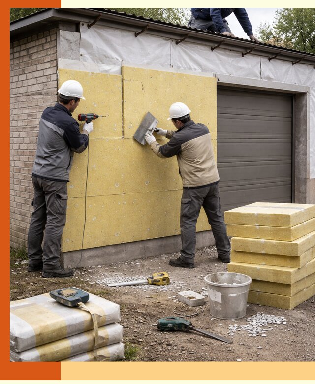 Утепление гаража снаружи в Дзержинске качественно и надёжно