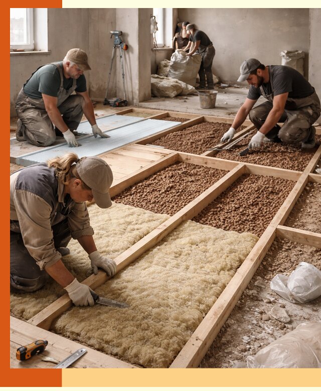 Утепление перекрытий жилых и промышленных зданий в Дзержинске