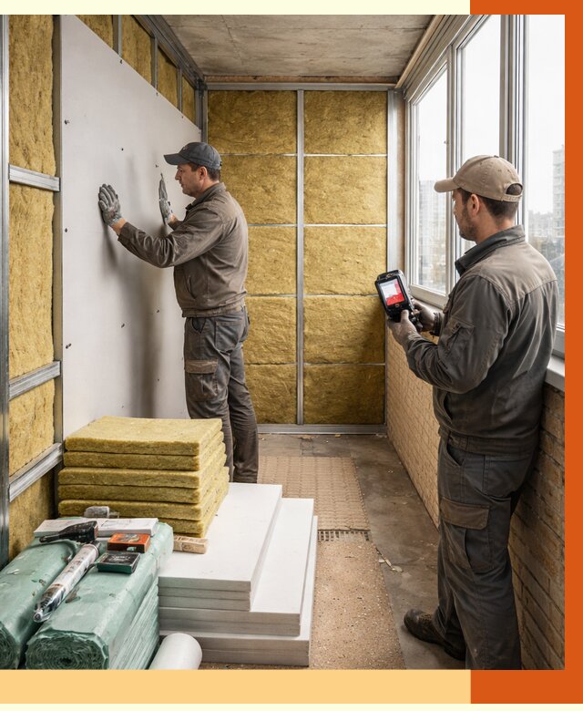 Утепление балкона в Дзержинске от 4575 руб. под ключ | ТепломастерДзр