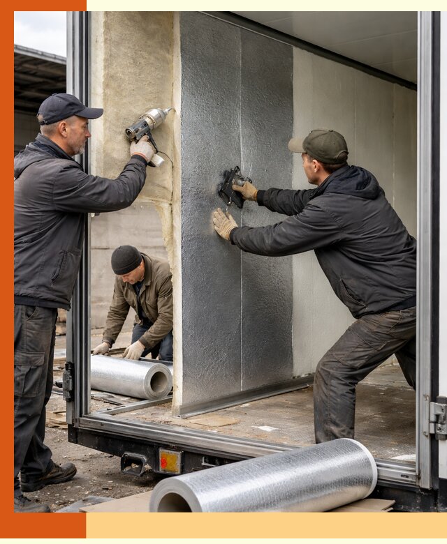 Утепление холодильного кузова в Дзержинске — монтаж и теплоизоляция