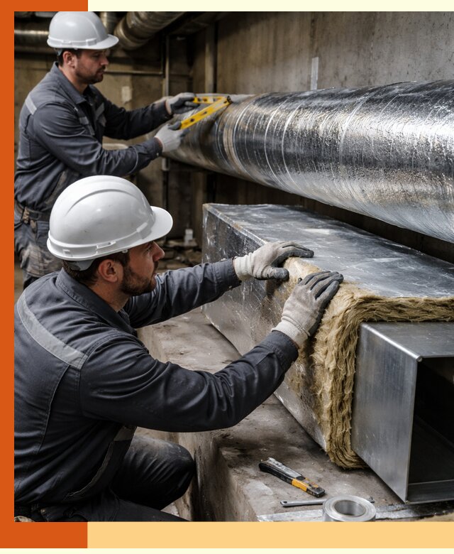 Профессиональное утепление воздуховодов и теплоизоляция в Дзержинске