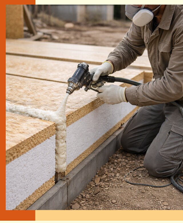 Утепление СИП-панелей пенополиуретаном (ППУ) в Дзержинске